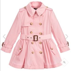Polo Ralph Lauren girls pink trench coat belt